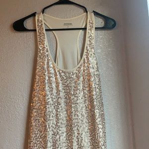 Racer back sequin tank